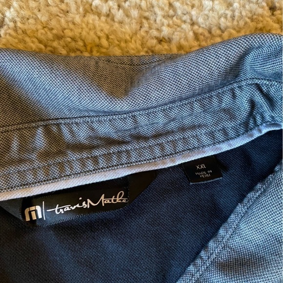Travis Mathew Men’s Shirt Black Size XXL Polo Golf Shirt - Picture 3 of 6